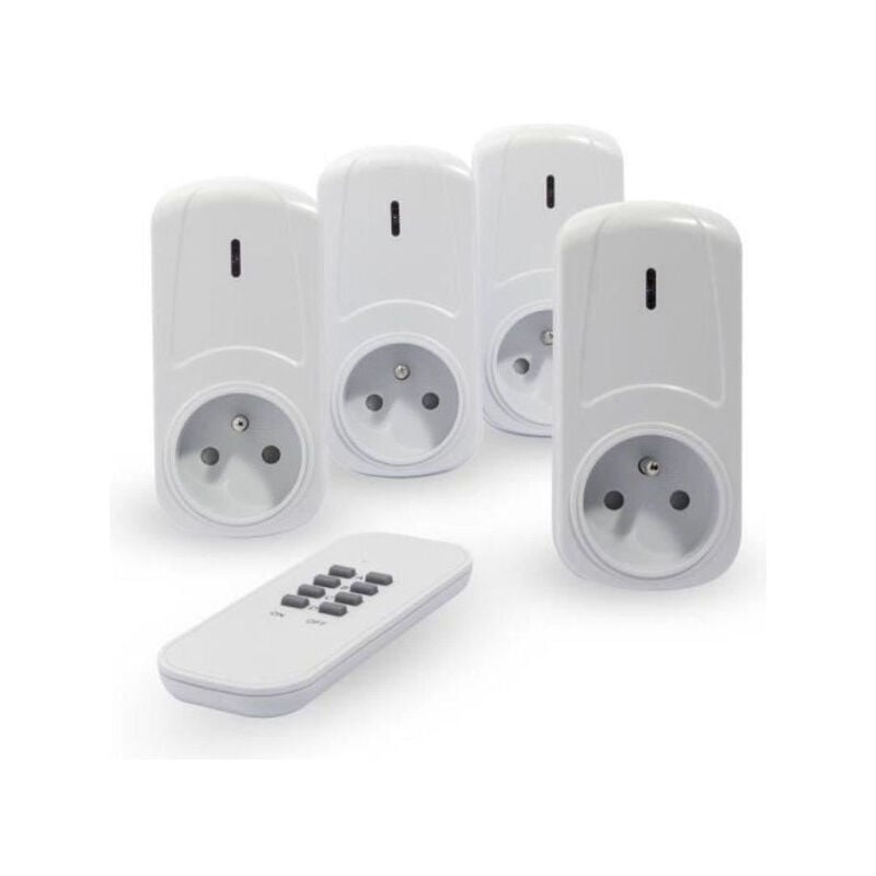 Chacon - Kit de 4 prises télécommandées on/off + télécommande
