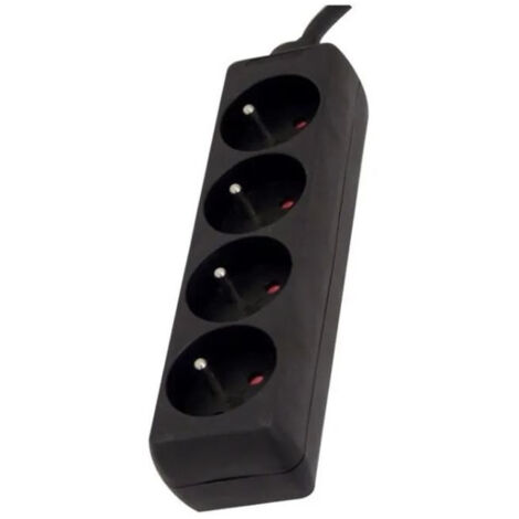 Chacon Multiprise Bloc 4 prese 16A 1,5 m nero