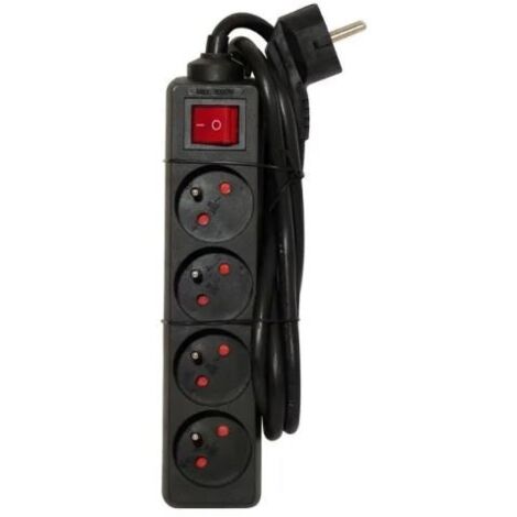 Chacon Multiprise Bloc con interruttore nero da 1,5 m 16a.