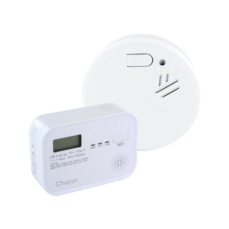 Chacon - Pack Détecteur de fumée + Co Alarm