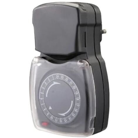 Chacon – Programmateur mécanique étanche IP44 – 3500W – 48 cycles marche-arrêt – Segments de 15 minutes pour extérieur