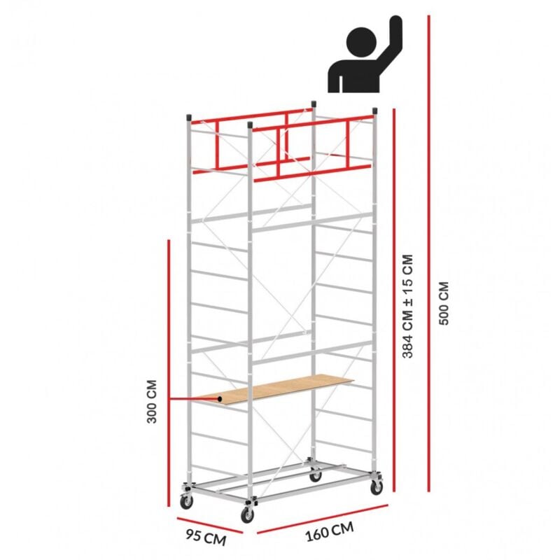 Echafaudage Scedil ux (Hauteur de travail 5 m)