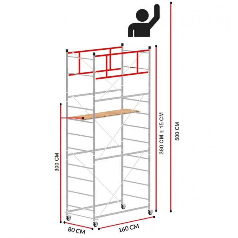 Echafaudage TERNO-1 (Hauteur de travail 5 m)
