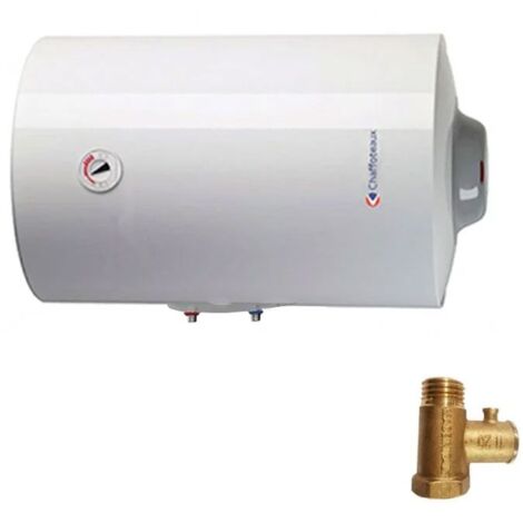 Chaffoteaux – Chauffe-eau à accumulation 80 litres horizontal – Résistance cuirassée – Anode magnésium – Isolation polyuréthane – Classe énergétique C