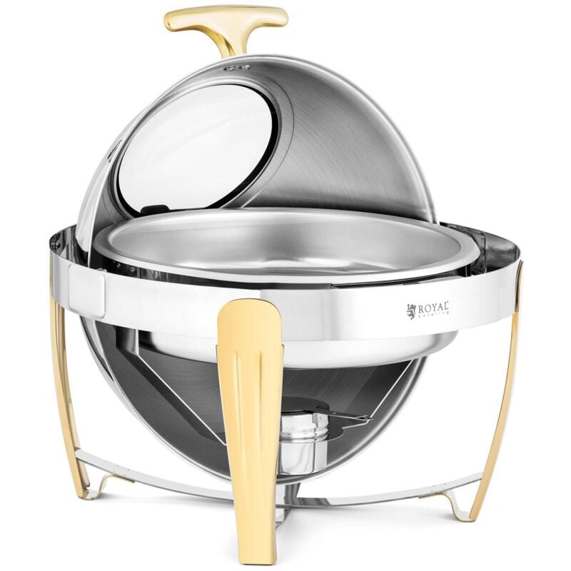 Chafing Dish Chauffe-plat professionnel Couvercle Rond 6L 1 Brûleur