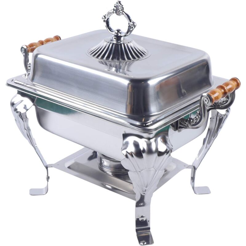 Chafing Dish Food Warmer Container, Acier Inoxydable Hot Food Holder, Chafing Dish Buffet Food Warmer Commercial Chafer for Catering