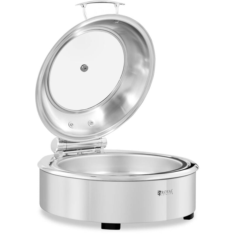 Chafing dish rond avec hublot 5,5 litres