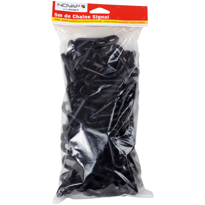 Novap - Chaîne ø 10mm x 5m Noir en sac - signal - 1200265