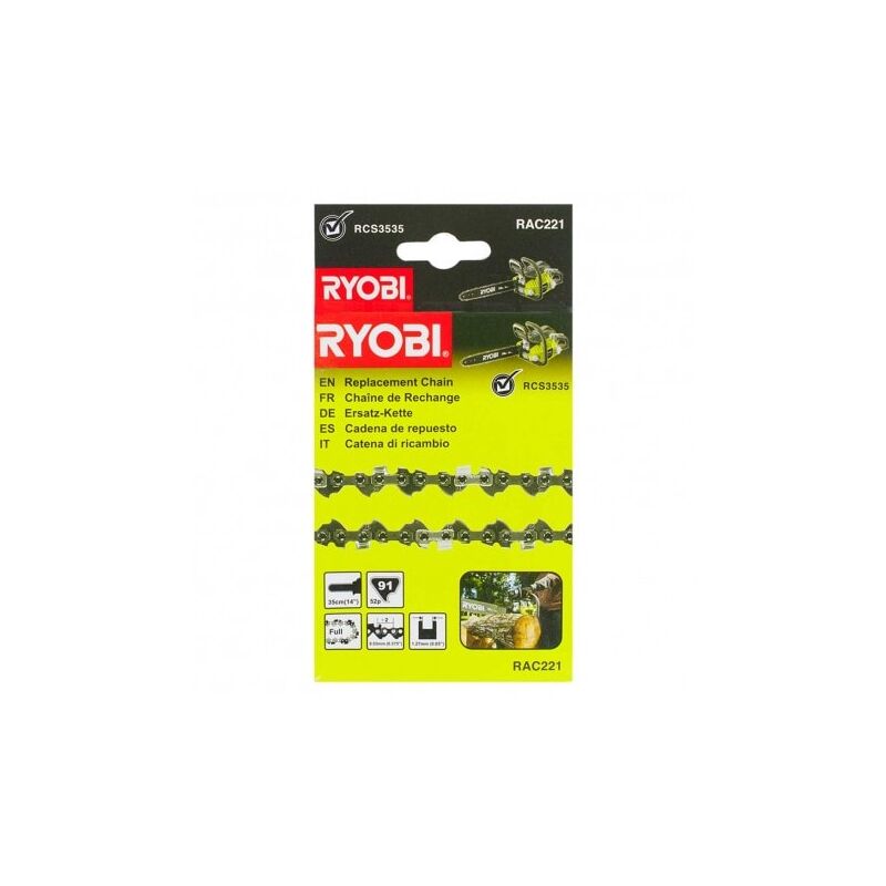 Ryobi - Chaine 52 maillons 3/8' rac221 - tronconneuse