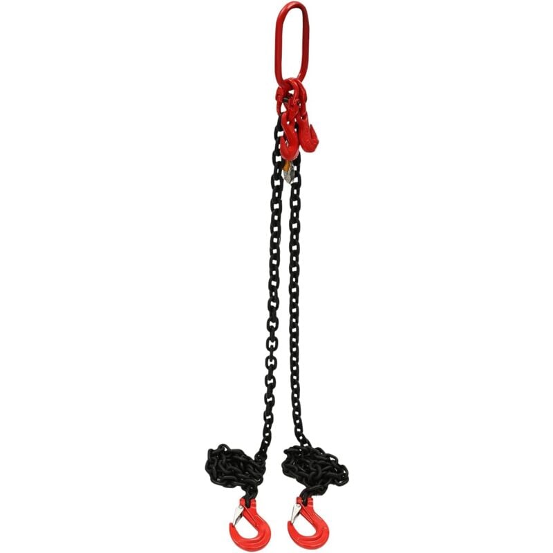 Chaîne à 2 brins, raccourcissable, chaîne forestière de 2 m, chaîne de levage en acier allié, chaîne de levage 2 t, outil de levage pour mines,