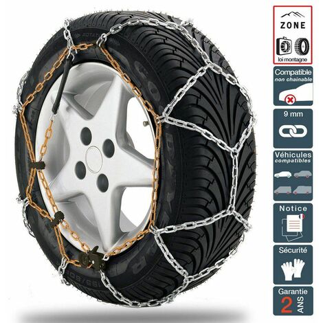 WYRIAZA Chaines Neige Voiture Universel - Chaine Pneu Voiture 6PCS  165-265MM R15-R19 Extrem Easy Grip Automatic Auto SUV Hiver Vehicule Non  Chainable Chaine Neige 215 65 R16 Chaine Neige 205 55 R16 