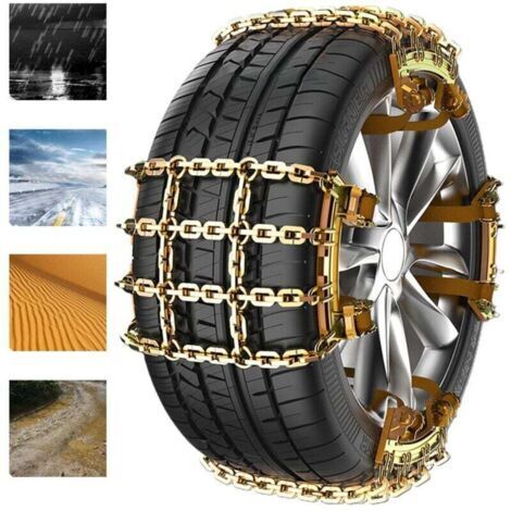 Chaîne à neige, Pneu de voiture Chaîne à neige SUV Véhicule Boue d'urgence en acier inoxydable Sangle antidérapante - 1pc 215-285mm