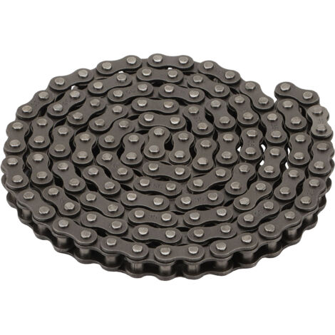 Chaîne à rouleaux de qualité industrielle de 35 mm avec maillons de raccordement, longueur totale d'environ 4,2 mètres (121,9 cm). Convient aux machines, convoyeurs et modifications de motos.
