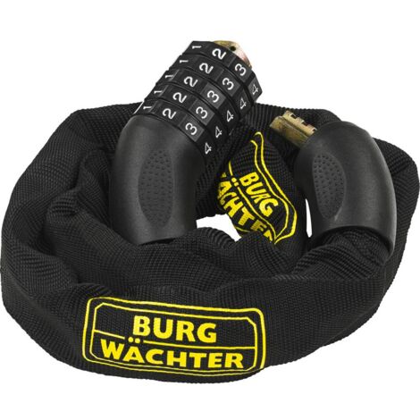 Chaîne antivol Burg Wächter 280 C 90 noir fermeture à combinaison - noir