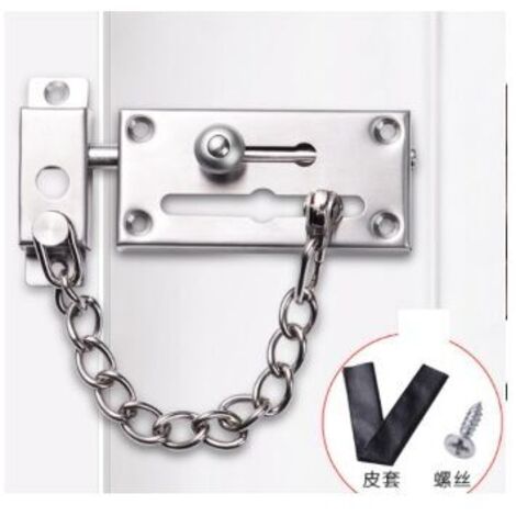 Chaîne antivol en acier inoxydable argenté (1 pièce), idéale pour la maison et l'hôtel  protection fiable pour la famille.-AquaForge