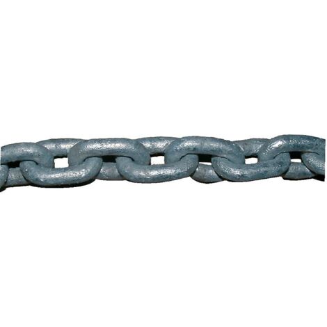 Chaîne-câble acier galvanisé à chaud. diamètre fil 6 mm. rouleau de 10 m - LEVAC SAS