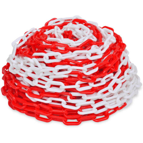 Chaîne d'avertissement Rouge et blanc vidaXL855262