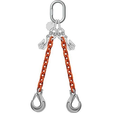 Chaîne de butée 2 brins, 3,55/2,5 t, 8 mm longueur 2 m
