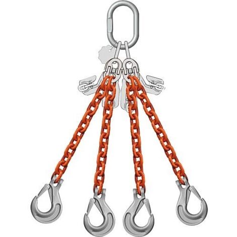 Chaîne de butée 4 brins, 3,0/2,12 t, 6 mm longueur 2 m