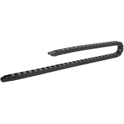 Chaîne de câble en Nylon noir avec connecteur d'extrémité, support de fil pour Machine CNC, 1 mètre de Long