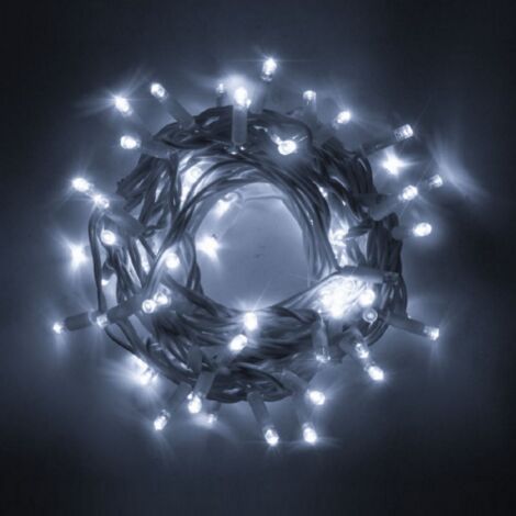 Chaine de chaine de sagesse 10 me'tres se'rie 100 lumie'res de Noel avec Ice White Maxi Led avec Ice White Flash pour une utilisation professionnelle en inte'rieur et en exte'rieur