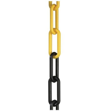 Chaîne de délimitation ( 1000131200 ) Plastique jaune/noir 6 mm
