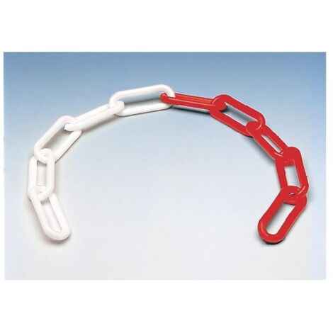Chaîne de délimitation plastique rouge/blanc 6 mm - 433030060