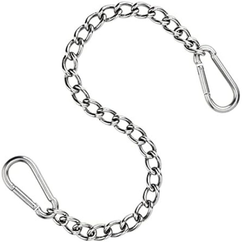 Chaine de Fauteuil Suspendu en Acier Inoxydable 304-66 cm - avec Deux mousquetons - Jusqu'à 350 kg - pour Sac de Sable - Rallonge de Fauteuil