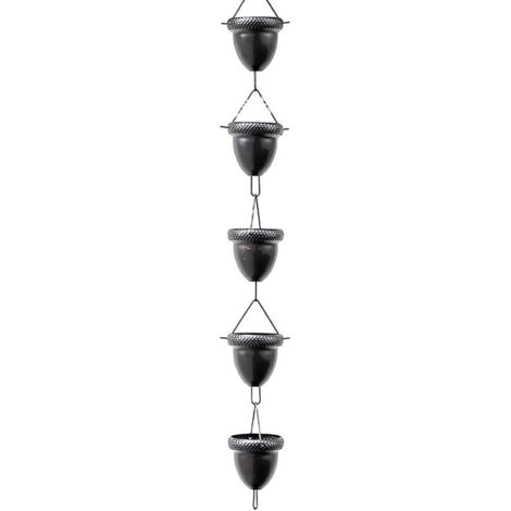 Chaîne de pluie d'extérieur en alliage d'aluminium – Résistante aux intempéries – Décoration de jardin esthétique – Canalise l'eau efficacement