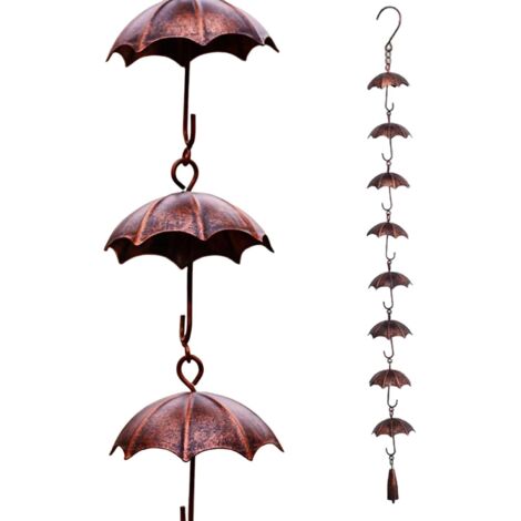 Chaîne de Pluie,Décoration de Jardin Attrape Pluie Chaîne Gouttière