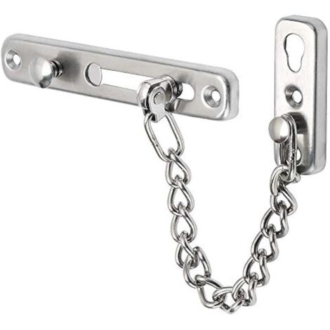 Chaîne de Porte de Sécurité, Chaîne de Porte, en Acier Inoxydable, Serrure à Chaîne de Porte avec Vis, Chaîne de Protection de Serrure de Porte, Entrebailleur de Porte Brossé