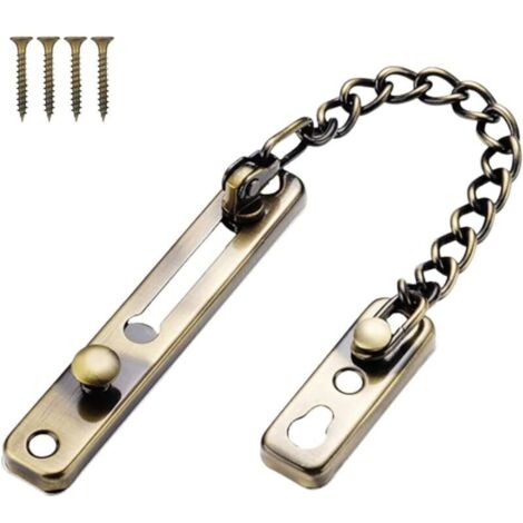 Chaîne de Porte de Sécurité Serrure Porte Interieure Serrure de Chaîne de Porte en Acier Inoxydable Chaîne de Garde de Loquet de Porte Verrou
