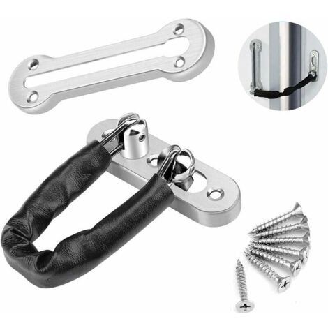 Chaîne de porte en acier inoxydable 304, anti-rayures et de sécurité, avec vis, pour intérieur, hôtel et famille, 16 cm.-AquaForge
