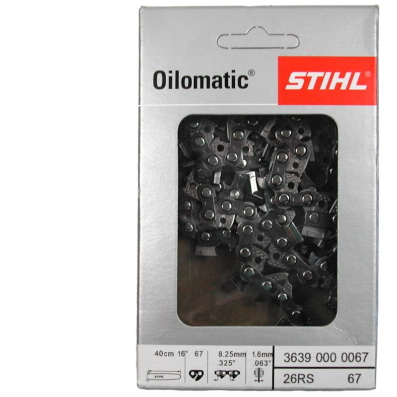 Chaîne de tronçonneuse STIHL 0D081101 325 pouces 16 mm 67 maillons