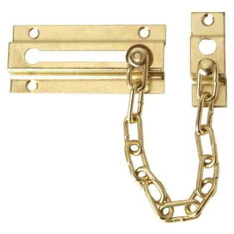 Chaîne de sécurité de porte en laiton (Blister 1 pièce)