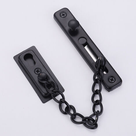 Chaîne de sécurité noire pour porte, verrou antivol en acier inoxydable D-AquaForge
