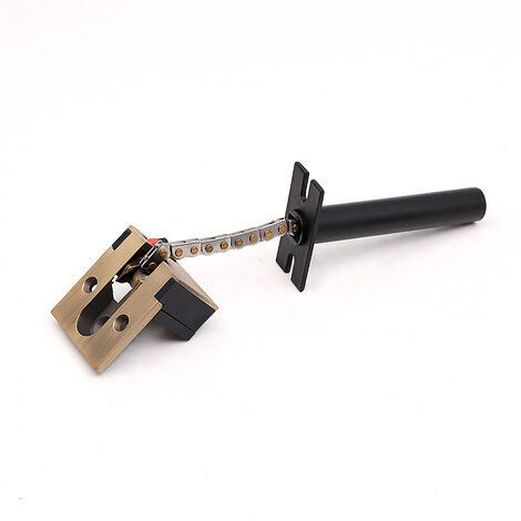 Chaîne de sécurité pour porte, butée de porte étroite, verrou antivol à ressort avec vis pour porte intérieure (Bronze vert)-AquaForge