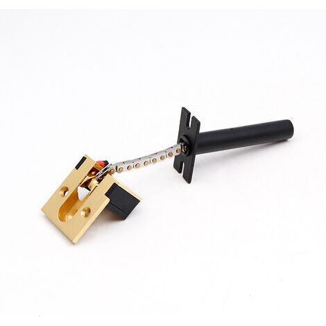 Chaîne de sécurité pour porte, butée de porte étroite, verrou de porte anti-effraction à ressort avec vis pour porte intérieure de maison (doré)-AquaForge