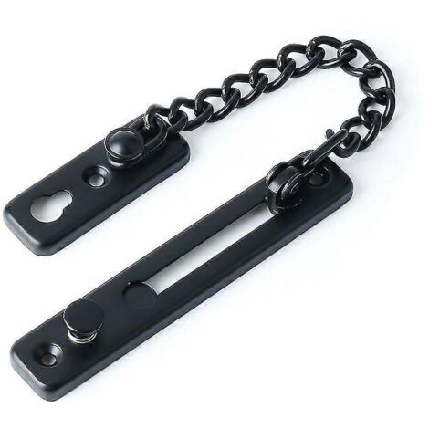 Chaîne de sécurité pour porte, butée de porte étroite, verrou de porte antivol à ressort avec vis-AquaForge