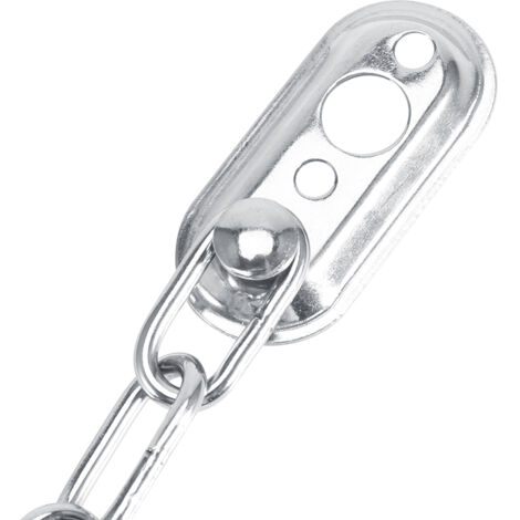 Chaîne de sécurité pour porte en acier inoxydable avec verrou et vis (argent)