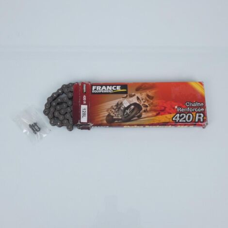 Chaîne de transmission FE 128 maillons Pas 420 pour moto 50 Neuf