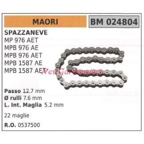 Chaîne de transmission pour chasse-neige MAORI MP 976 AET 024804