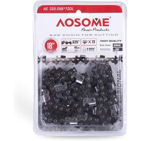 Chaîne de Tronçonneuse - 18" 325" 72 Maillons Accessoires pour Thermique