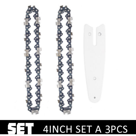 Chaine de Tronconneuse 2pcs Chaine Carbure pour Tronconneuse (4 pouces+bar)