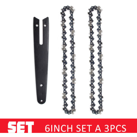 Chaine de Tronconneuse 2pcs Chaine Carbure pour Tronconneuse (6 pouces+bar)