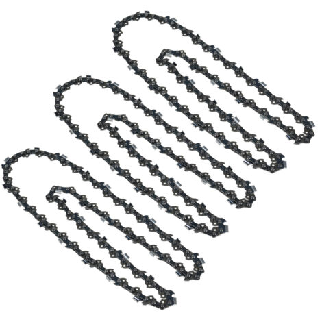 Chaîne de tronçonneuse de rechange facile à assembler 3/8LP-16 pouces (56 nœuds / 28 couteaux à coins arrondis 0,05'' / 1,3 mm) Accessoire de remplacement pour tronçonneuses électriques pour la coupe 