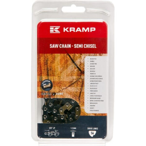 Chaîne de tronçonneuse Husqvarna Sthil 1,3 mm 3/8 Demi-chisel 56 maillons 16" KRAMP