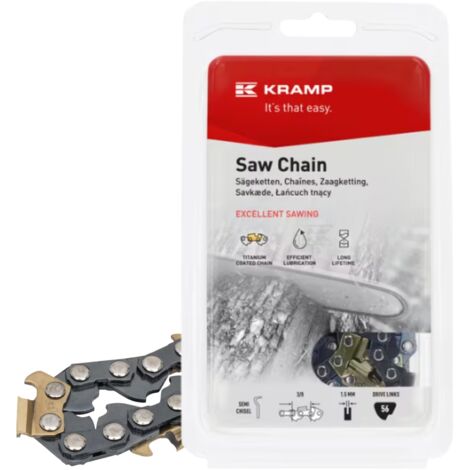 Chaîne de tronçonneuse HUSQVARNA STHIL, gouge carrée, pas de 1,5 mm (3/8"), 56 maillons, KRAMP