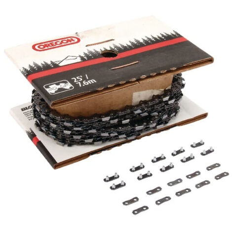 Chaîne de tronçonneuse Oregon 3/8" 1,3mm 412 maillons (7,62m) Duracut en rouleau - M91VXL025R ref M91VXL025R
