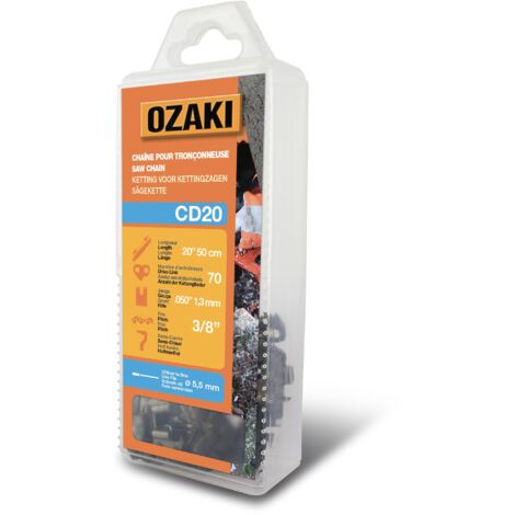 Chaîne De Tronçonneuse Ozaki Sous Coque Semi Carrée: 3/8'' 050 (1,3mm) 70 Entraîneurs ( E70 )